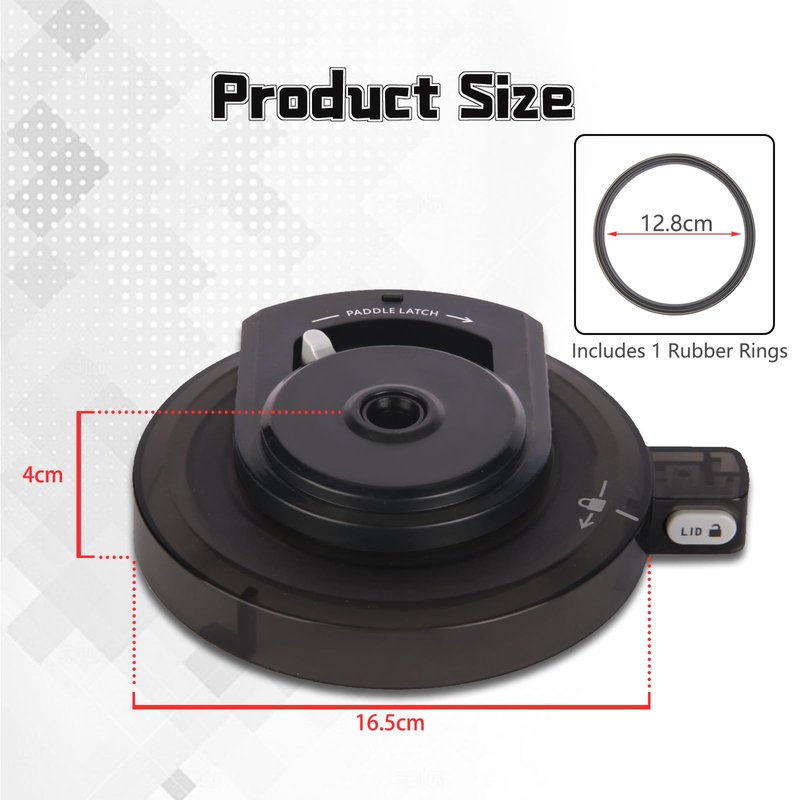 FIIOEOY Outer Bowl Lid Suitable for NC500 Ice Cream Maker, Reusable Creami Deluxe Lid Replacement Compatible with NC500/NC501 Series（NO Paddle), Dishwasher Safe, Leak Proof