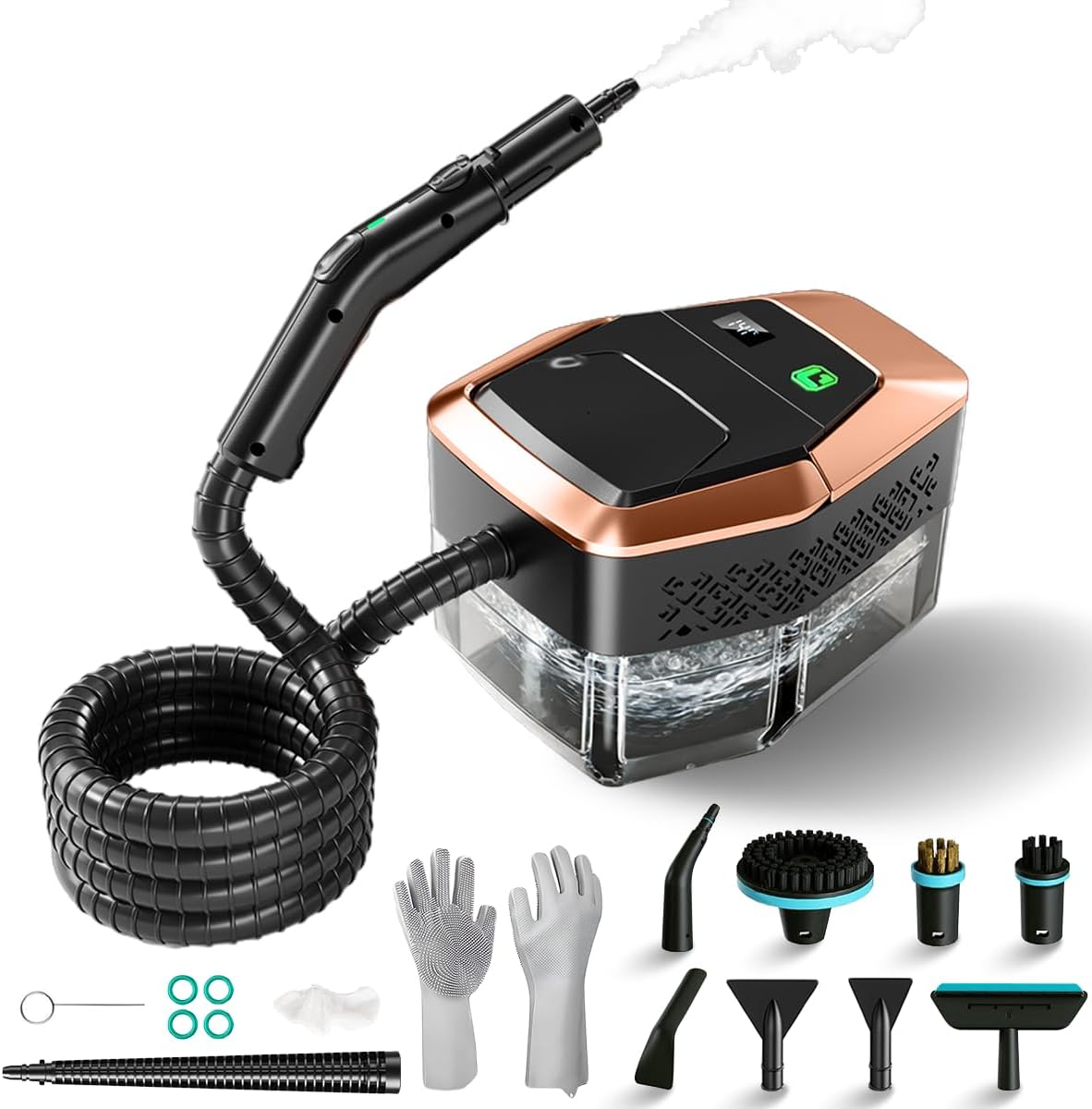 Skiennix Steam Cleaner - 3-Level Adjustable Steamer with 15s Fast Heat & 1.8L Tank for Home & Car Cleaning