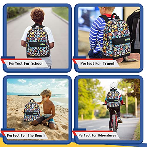 Pokémon Backpack for Kids & Teens - Multi AOP Pikachu & Friends, School & Travel Bag