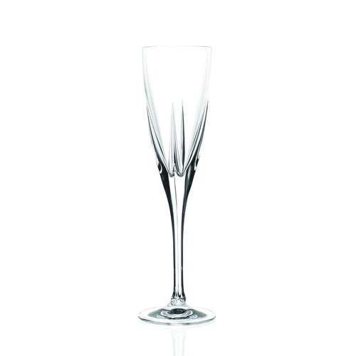Barski Toasting Flute Glass -Champagne - Flutes - Set of 6 Flute Crystal Glasses - Wedding Toasting Flutes - Designed - 5.75 oz Made in Europe