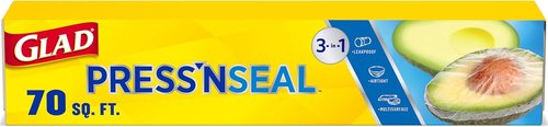 Glad Press'N Seal Food Plastic Wrap - 70 Square Feet of Versatile, Leak-Proof Protection