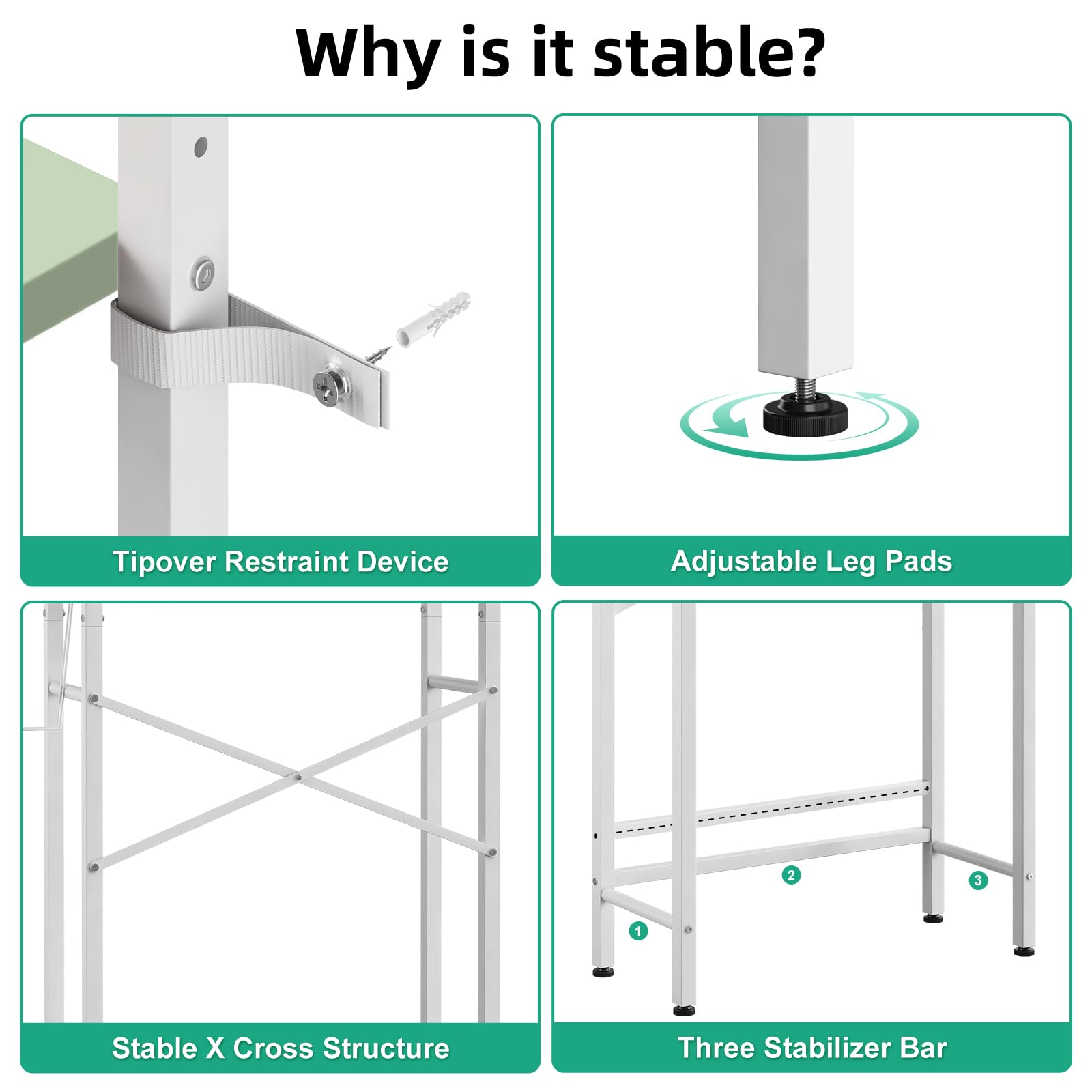 Kalrin Over-The-Toilet Storage Rack, 4-Tier Bathroom Organizer Shelf Over Toilet with Adjustable Shelf and Basket, Freestanding Space Saver Bathroom Shelves Above Toilet for Room (Avocado Green)