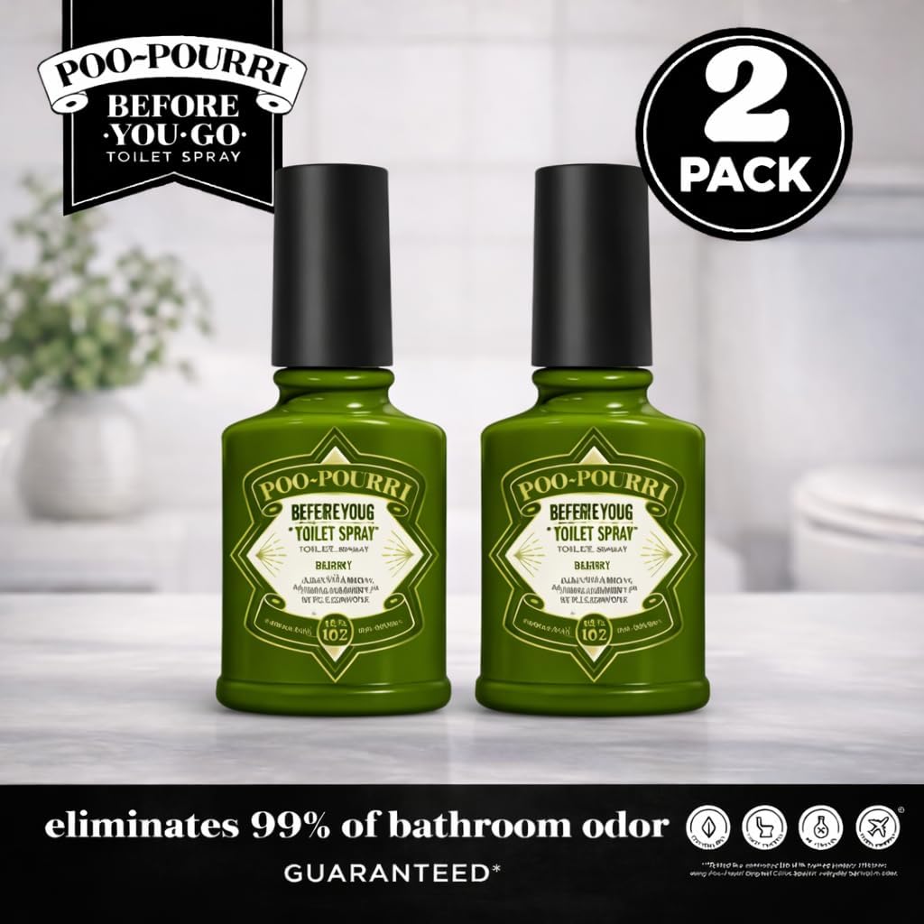 Poo-Pourri Toilet Spray - Balsam Bum Scent | 2 Ounce Pack of 2 - Freshens Bathroom Odors