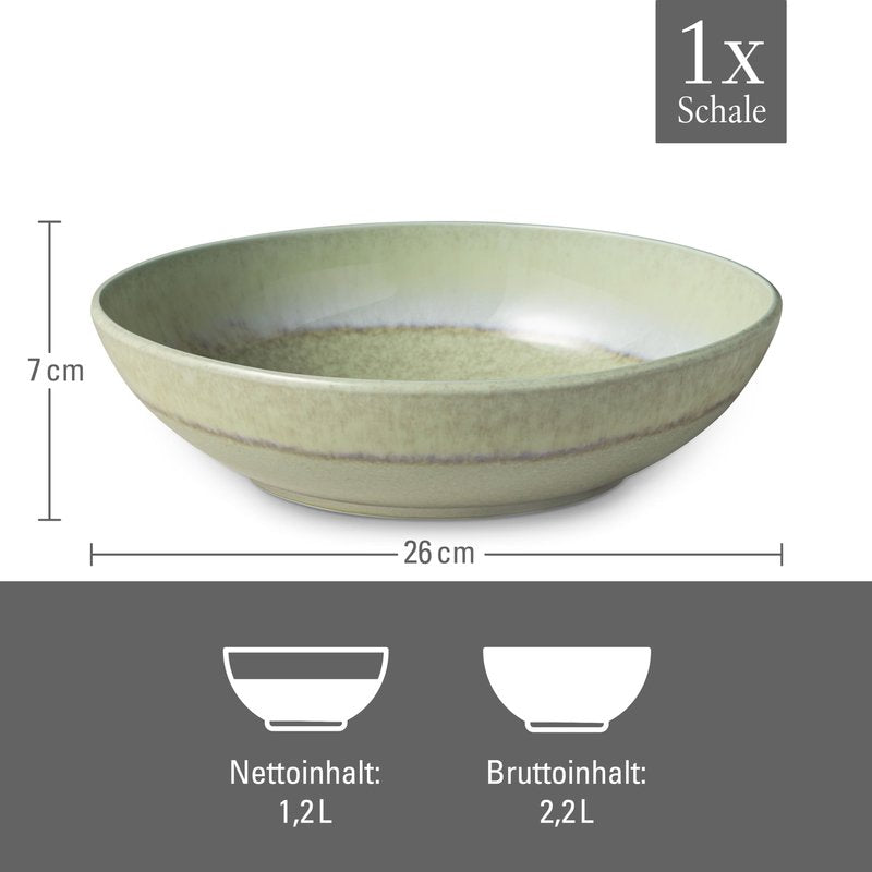 like. by Villeroy & Boch Perlemor Alga bowl, 26 cm Ø, green