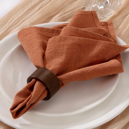 MLMW Terracotta Cloth Napkins Set of 8 Linen Dinner Cotton Spring Napkins Cloth Bulk Washable Napkins16×16" for Thanksgiving Wedding Party Baby Bridal Shower Birthday Table Decor