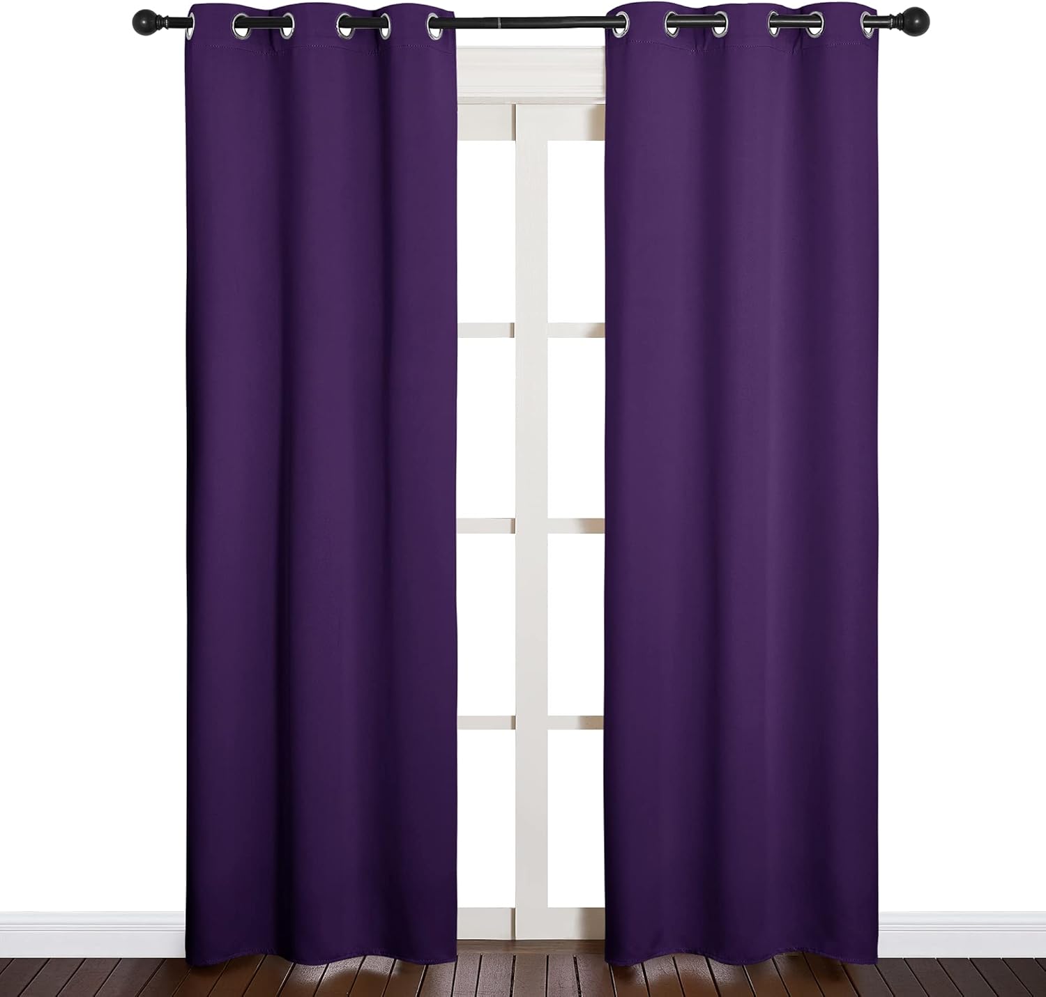 NICETOWN Blackout Curtain Panels - Thermal Insulated, Triple Weave Drapes | Set of 2, 34 x 84 Inches, Royal Purple