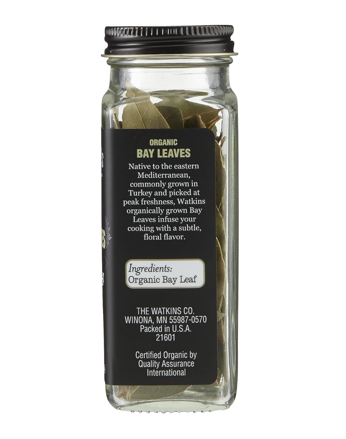 Watkins Gourmet Organic Bay Leaves - Flavorful Spice Jar | 0.17 Ounce, 3 Count