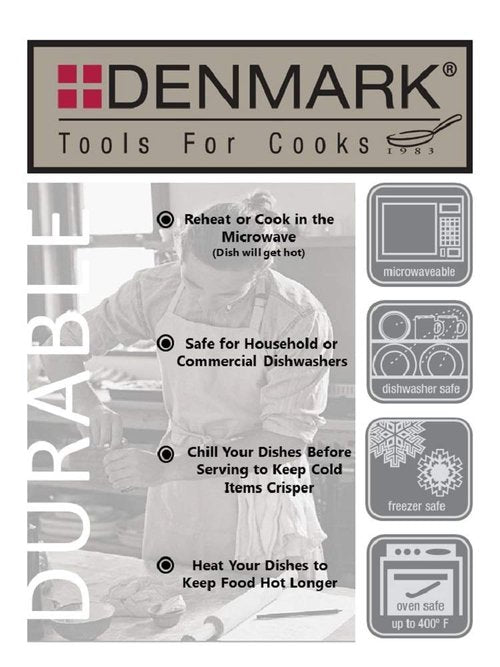 Denmark White Catering and Dining- Commercial Chef Restaurant Grade Scratch Chip Resistant Dishwasher Oven Microwave Safe Dinner Soup Cereal Plate Bowl, 12 Piece White Vitrified Dinnerware Set