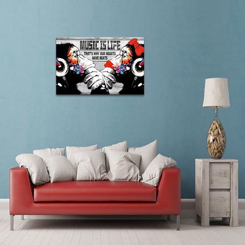 Novatique Banksy Canvas Wall Art Street Graffiti Wall Art Abstract Pop Art Wall Decor Modern Monkeys Pictures Home Decor for Living Room Bedroom, 24 x 36inch