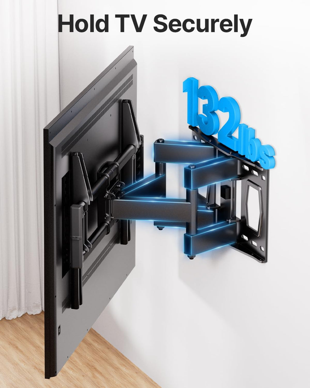USX STAR Full Motion TV Wall Mount - Fits 37-85 Inch TVs Up to 132lbs | Swivel & Tilt Articulating Bracket