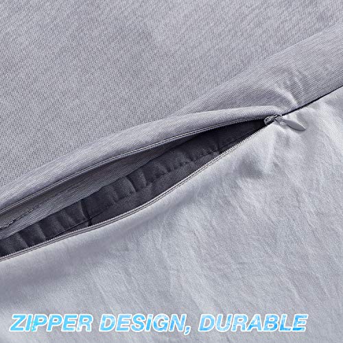 Premium Twin Size Weighted Blanket Cover - Soft & Breathable, Zippered Duvet Cover