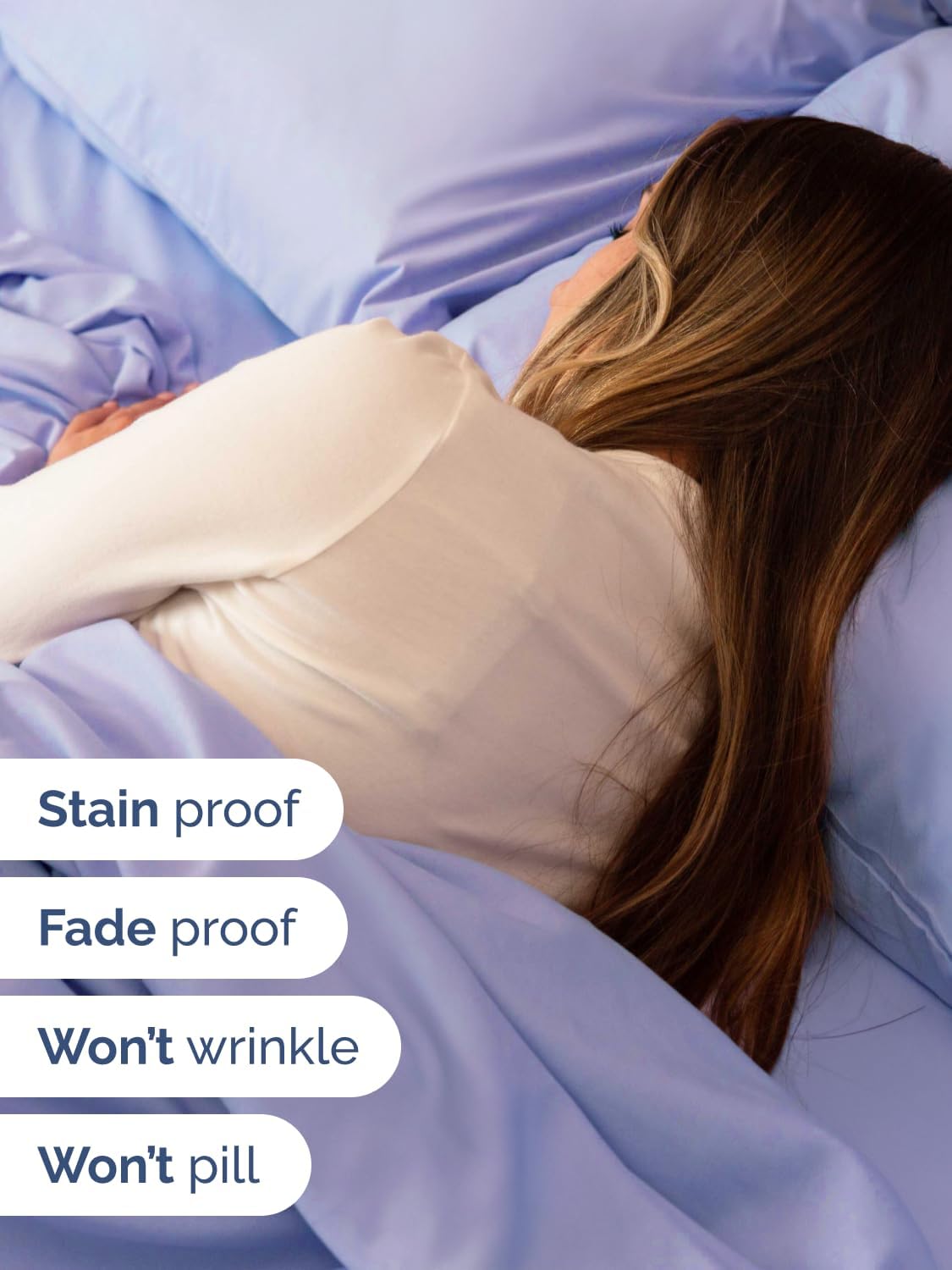 Skiennix Extra Deep Full Sheet Set | 6-Piece Breathable Cooling Bedding - Soft, Wrinkle-Free Lavender