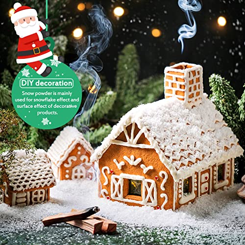 Artificial Dry Snow Powder 13 oz - Fluffy Fake Snow for Christmas Village Decor