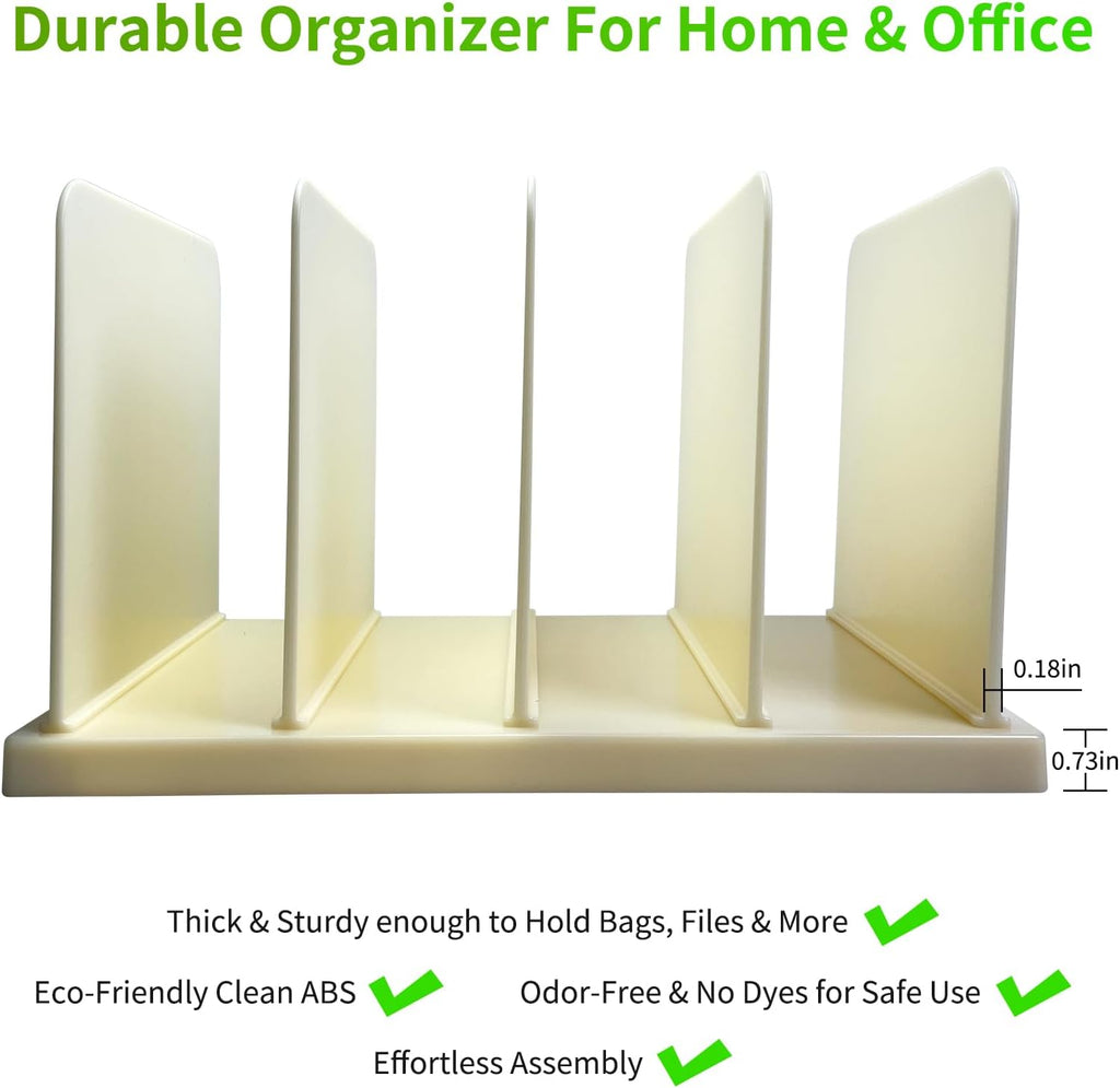 Skiennix Reusable Shopping Bag Organizer - Adjustable Extra Tall Shelf Dividers for 40+ Tote Bags | Ideal for Pantries & Closets