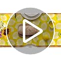 Artoid Mode 13 x 108 Inch Yellow Leaves Table Runner - 210 GSM
