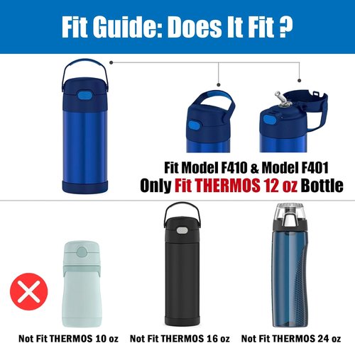 Greant 7 PCS Replacement Straws for Thermos 12oz Bottle - Compatible with F401 & F410 Models