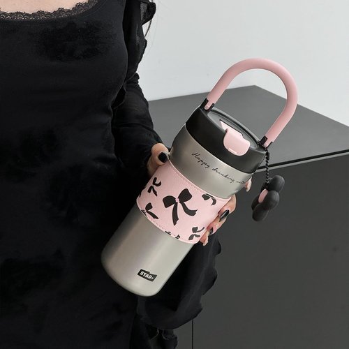 SDGA+ 24 oz Travel Coffee Mug with Lid, Stainless Steel Tumbler, Insulated Portable Water Bottle Fits In Cup Holder Resuable Coffee Cup for Women, Sliver