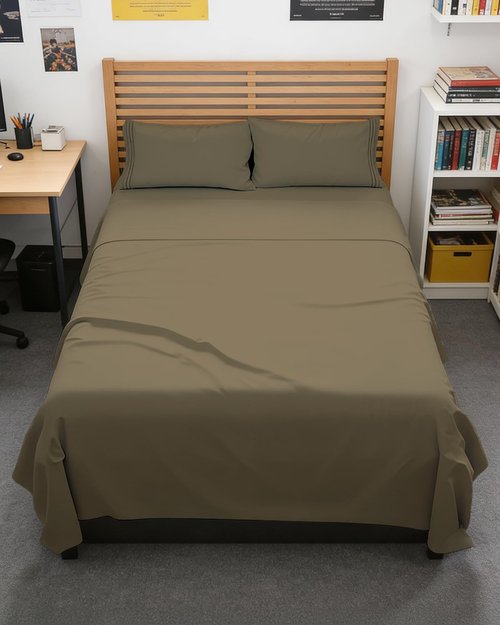 Full XL Bed Sheet Set by Hotel Luxury - Soft, Breathable & Cooling 4-Piece Bedding - Deep Pockets, Fade & Wrinkle Free - Khaki