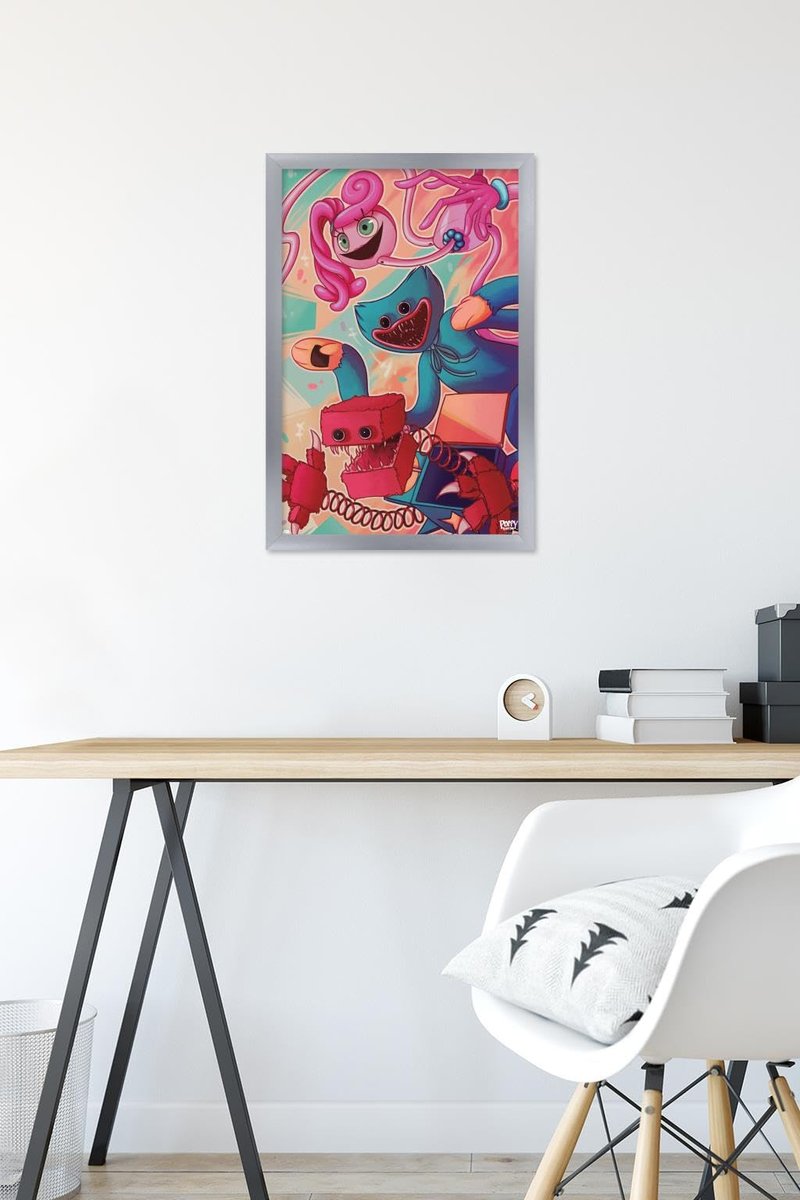 Poppy Playtime - Big Three Wall Poster, 22.4L" x 14.7W", Silver Framed Version