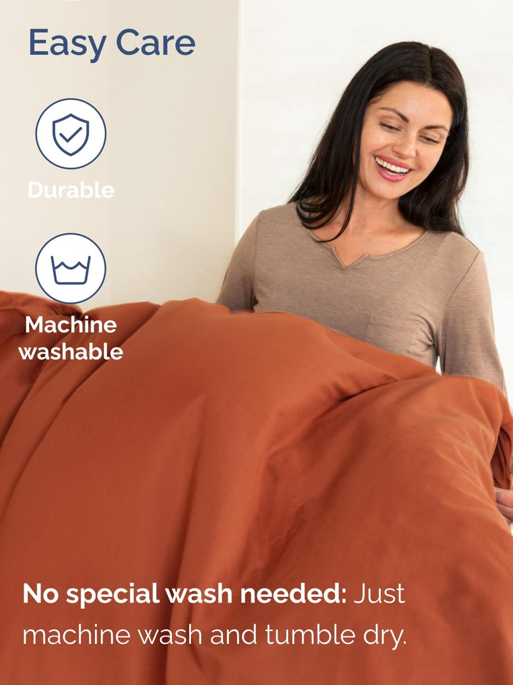 Skiennix Extra Deep Queen Sheet Set - 6 Piece Breathable Cooling Bedding - Soft, Wrinkle-Free Terracotta