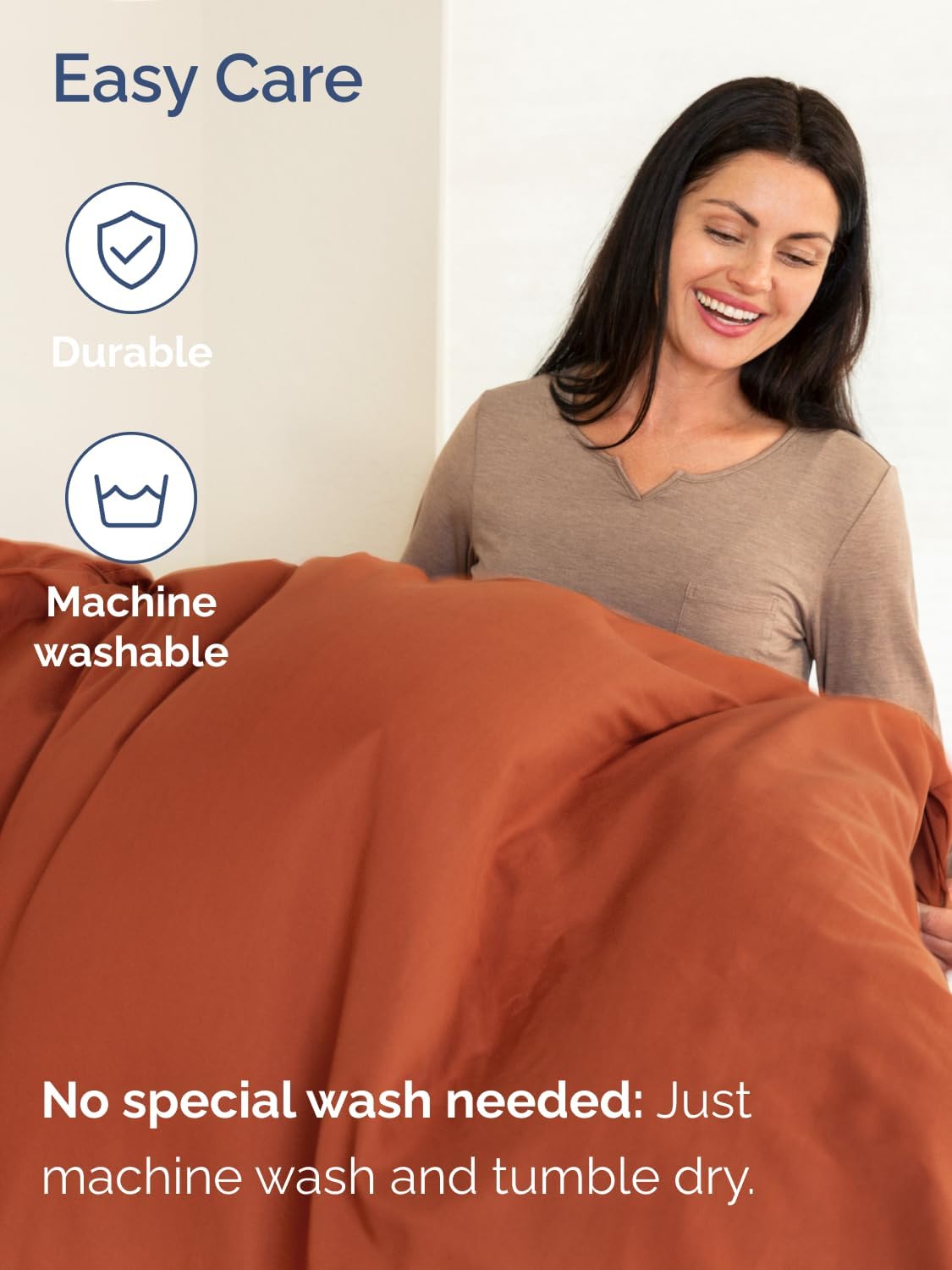Skiennix Extra Deep Queen Sheet Set - 6 Piece Breathable Cooling Bedding - Soft, Wrinkle-Free Terracotta