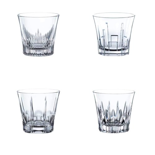 Nachtmann Classix Double Old-Fashioned Glass, Set of 4, 11-Ounce, Lowball Cocktail Glasses European-Made Crystal, Dishwasher Safe, Professional Quality Cocktail Glass Gift Set