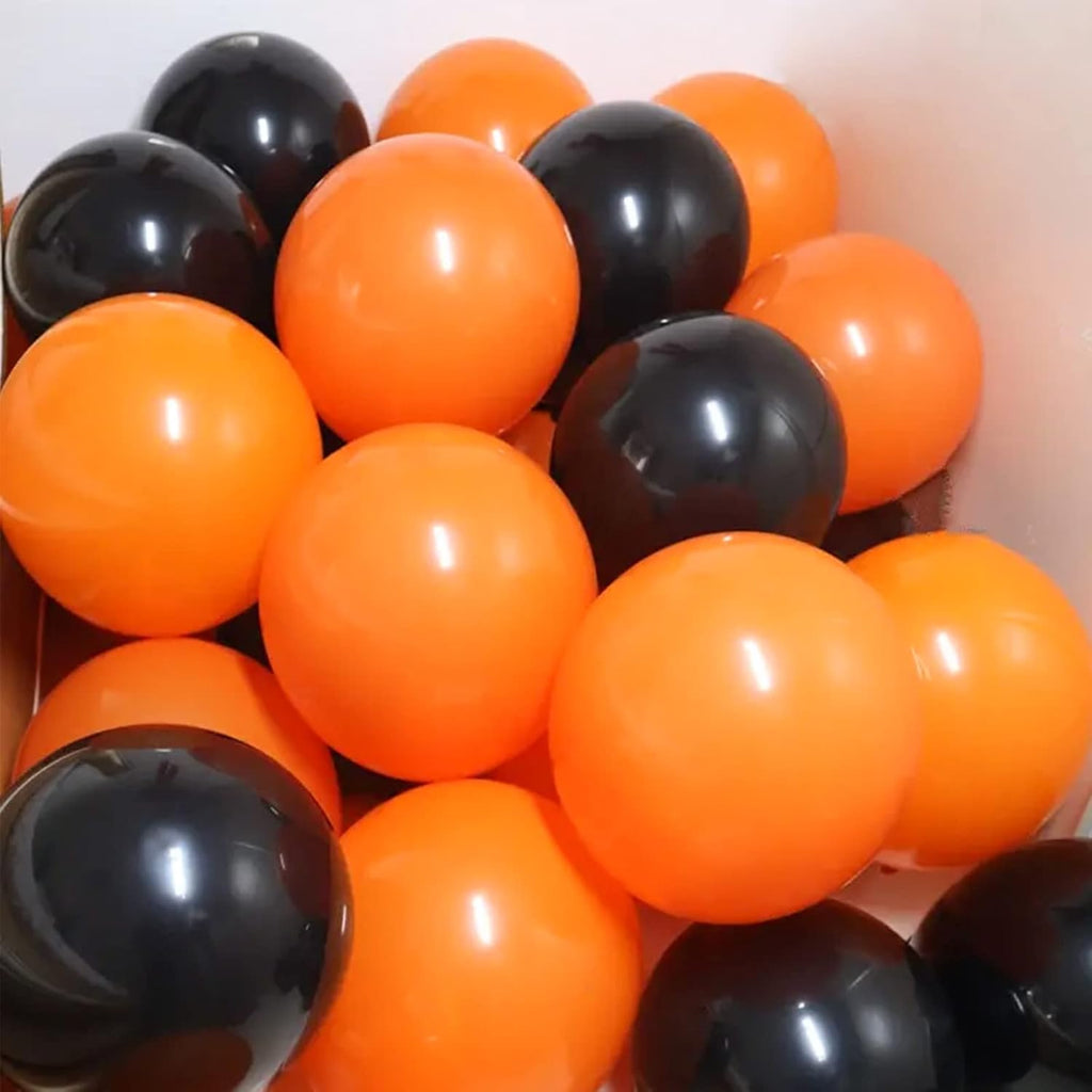 Orange Balloons 100 Pack - 12 Inch Thick Latex Helium Balloons for Halloween & Birthday Parties
