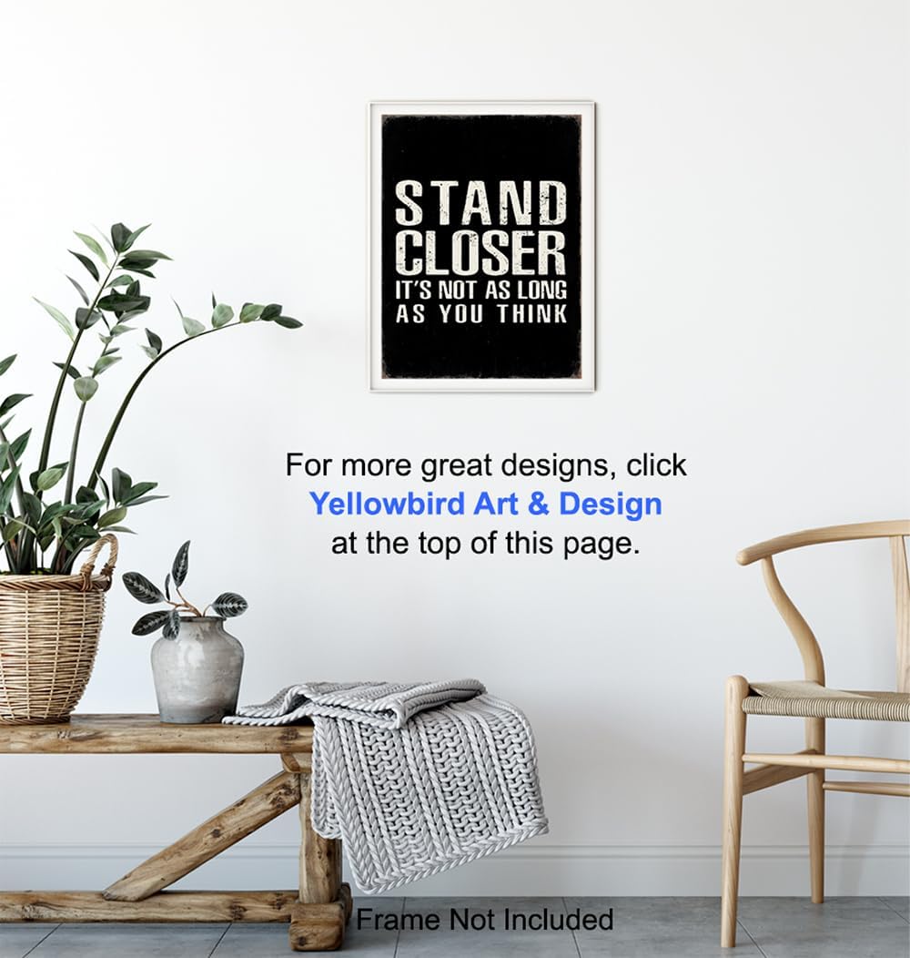 Regine Switzerland Funny Quotes Bathroom Posters - Rustic Typography Wall Art for Men | Black & White Decor