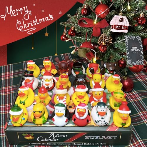 Rubber Duck Advent Calendar - 24 Day Christmas Countdown Toy Set for Kids