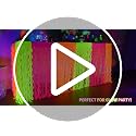 Neon Foil Fringe Table Skirts, 2 Pack Glow in the Dark Party Decorations