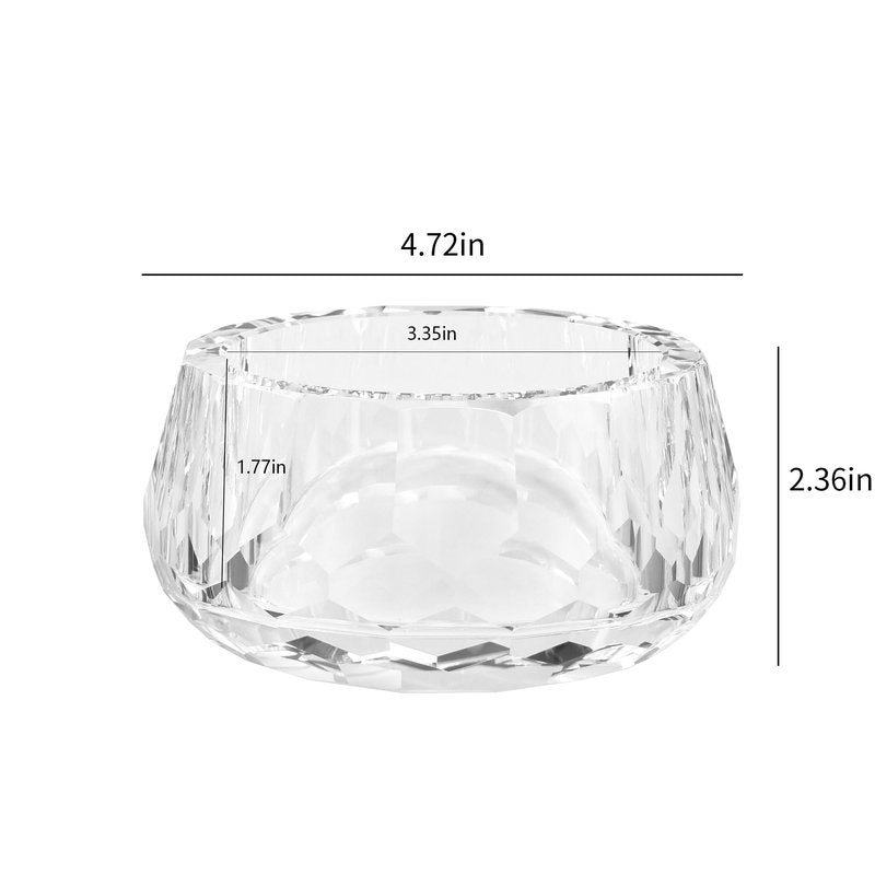 DONOUCLS Crystal Candy Dish Hand-Cut Decorative Bowl W4.7 x H2.4 for Home Decor, Comes With Gift Box
