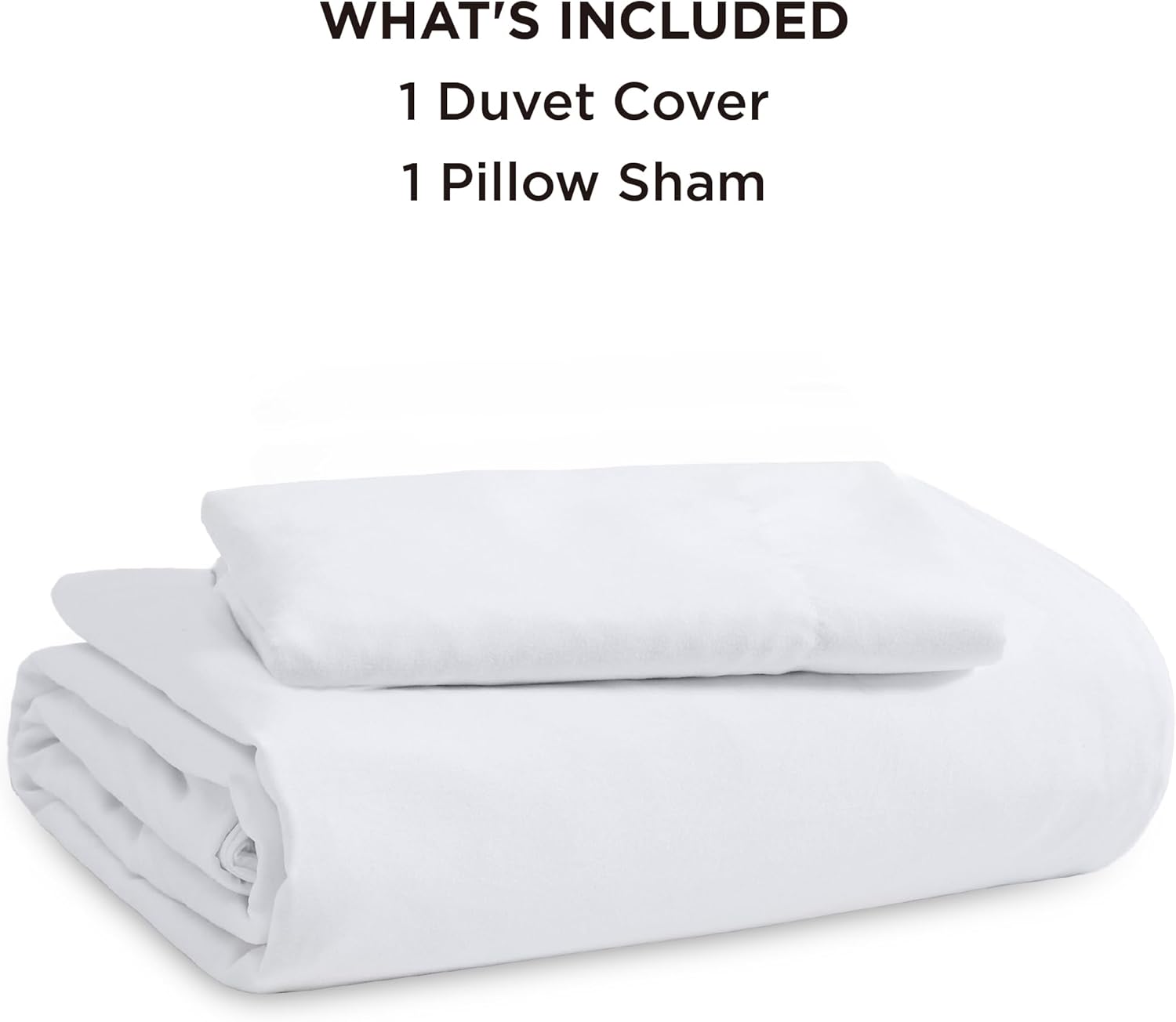 Bedsure Duvet Cover Set - Extra Soft Prewashed Cotton-Like Polyester, Twin/Twin XL, White | Includes 1 Duvet Cover & 1 Pillow Sham