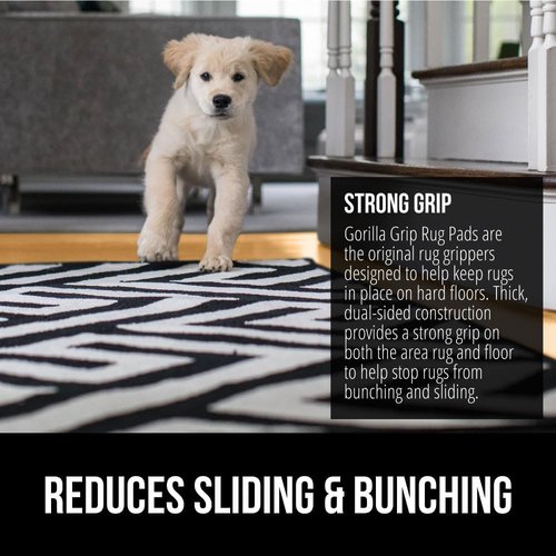 GORILLA GRIP Rug Pad Gripper - 5x7 FT | Slip-Resistant Cushion for Hard Floors & Area Rugs