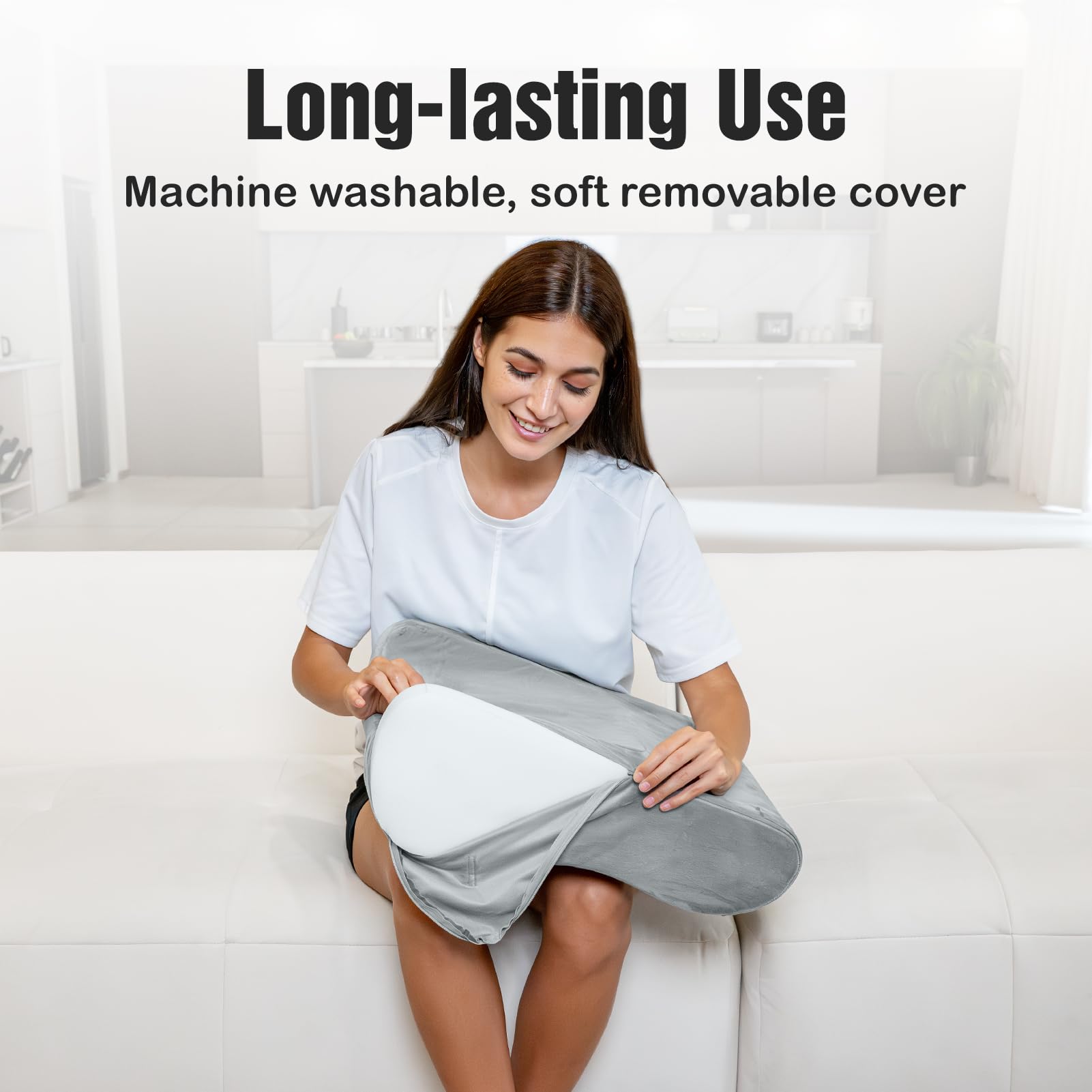 LightEase Leg Pillow, Knee Elevation Pillows, Foot Elevating for Sleeping, Rest, Blood Circulation, Surgery, Back Pain, Swelling