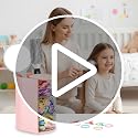 Luscinia White 3-Layer Hair Accessories Organizer with Rotatable Brush Holder