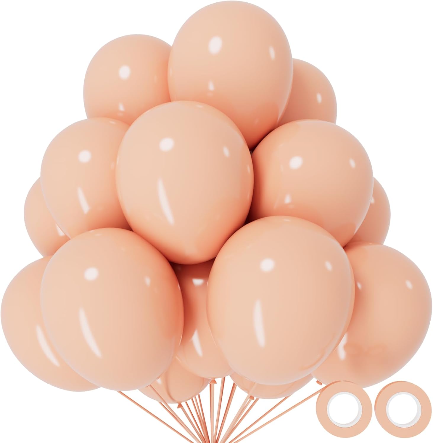 Pastel Orange Balloons by 110pcs - 12 Inch Latex Balloons for Birthday Parties & Baby Showers
