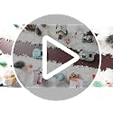 4 Pcs Christmas Village Brick Road Mats, Miniature Landscape Accessories