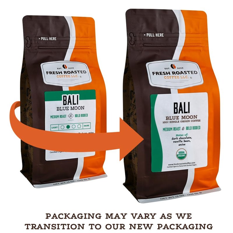 Fresh Roasted Coffee, Dark Brazil, 5 lb (80 oz), Med-Dark Roast, Whole Bean, Kosher