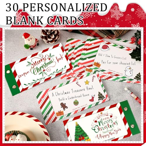 ADULT XMAS COUPON Christmas Blank Coupon Book for Him Her – 30 Personalized Vouchers