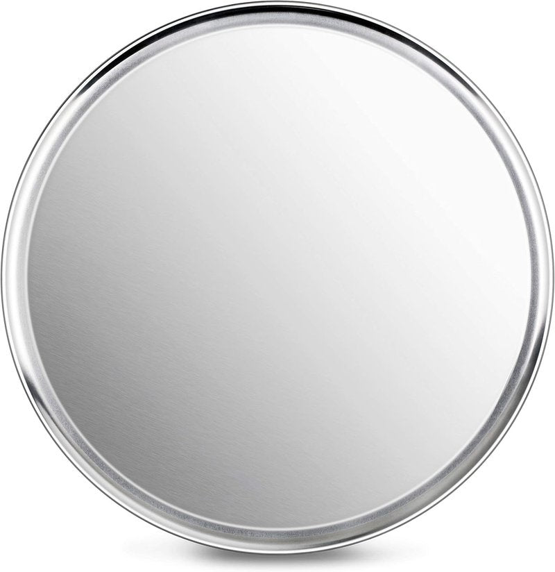New Star Foodservice Restaurant-Grade Aluminum Pizza Pan/Tray, Wide Rim, 20 Inch, Pack of 6