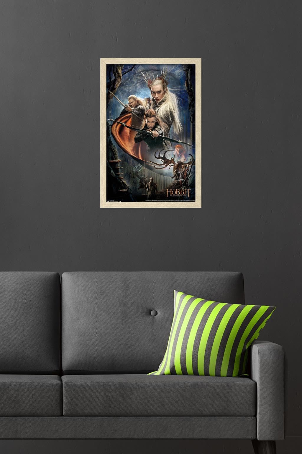 The Hobbit: The Desolation Of Smaug - Group Wall Poster, 22.4L" x 14.7W", Blonde Framed Version