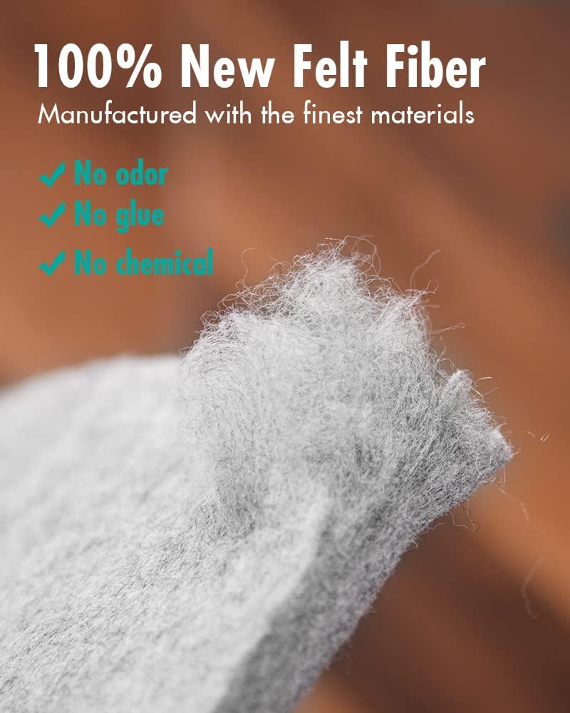 Non Slip Rug Pad Gripper - Extra Thick 1/4” Felt Padding for Area Rugs | 8x10 Feet for Hardwood Floors