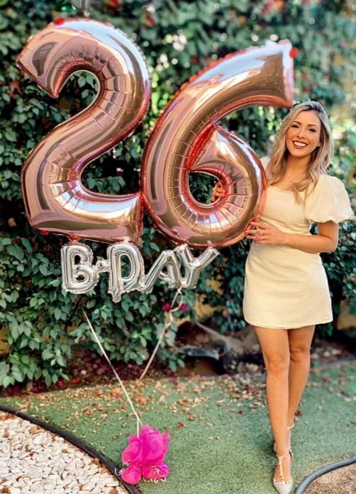 Numbers 23 Balloon - 40 Inch Rose Gold Foil 23rd Birthday Decorations for Women | Graduation & Memorial Day
