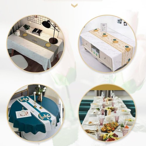 Maomoto Waterproof Rectangle PVC Tablecloth, Heavy Duty Vinyl Table Cloth Cover Oil Proof Spill Proof Wipeable Table Cloths for Indoor and Outdoor Use 55x87in (Blue)
