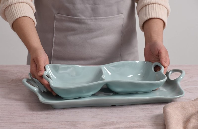 Pampa Bay Shatterproof Melamine 2 Section Server