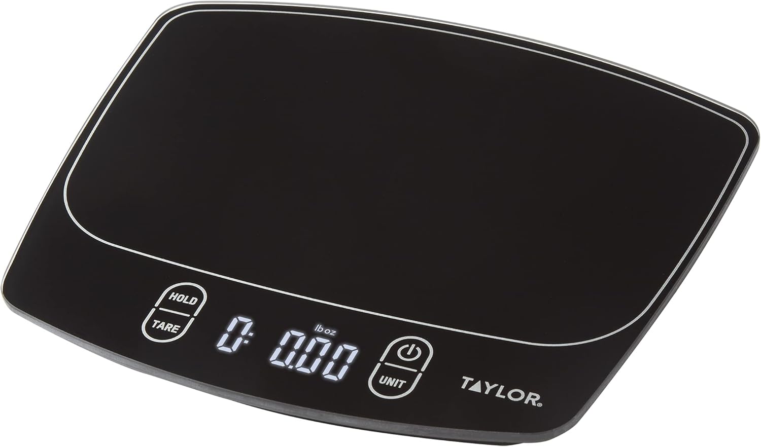 Taylor Waterproof Digital Kitchen Scale - 11 lbs Capacity | Sleek Black Design