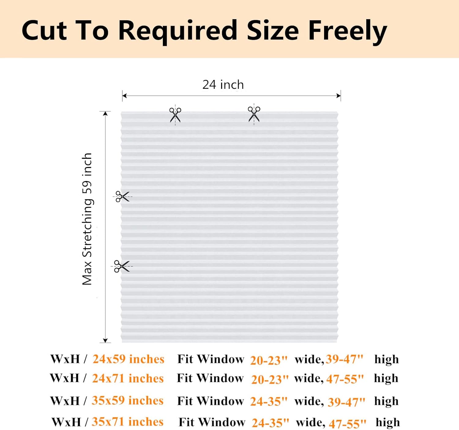 Skiennix Cordless Window Blinds - No Drill, Clip-On, Self-Adhesive Pleated Paper Shades for Home & Nursery