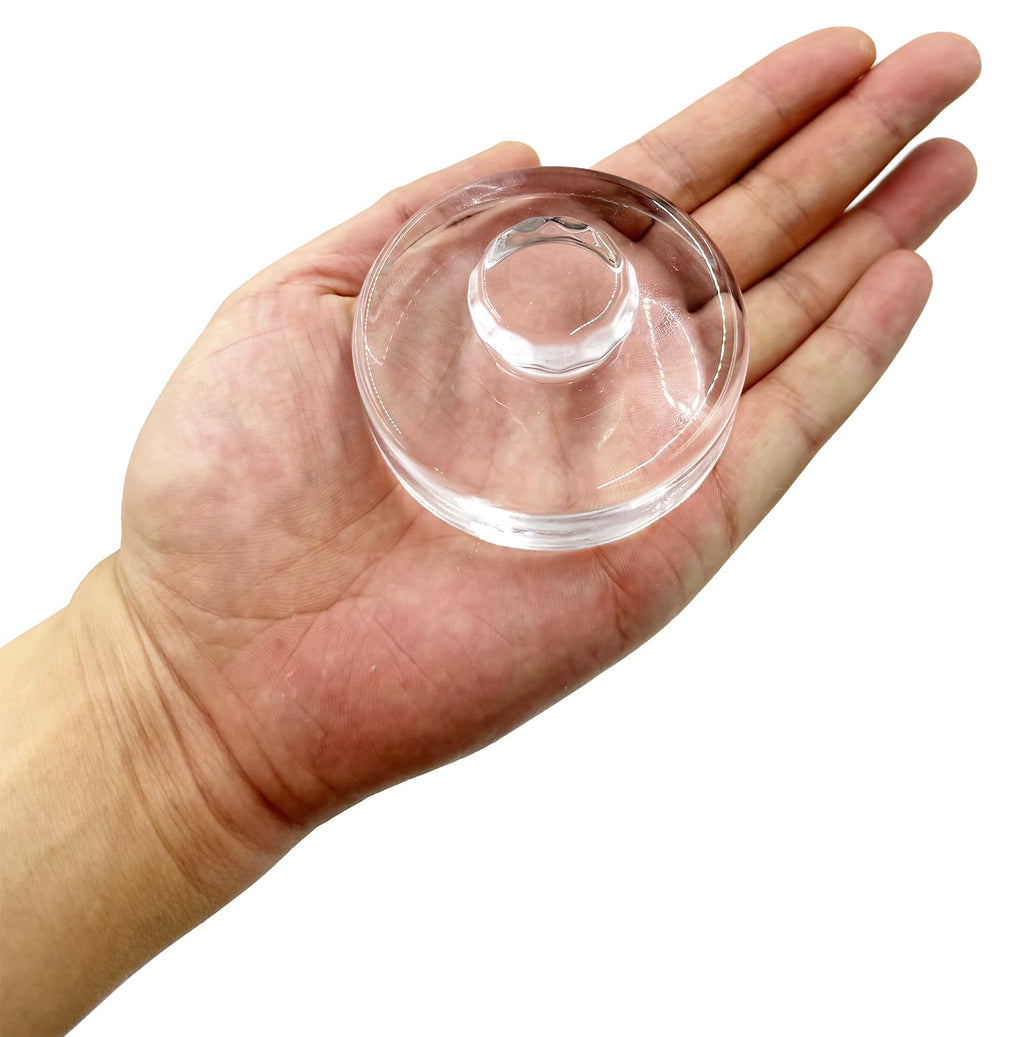 Nexboraque 9 Pack Fermentation Glass Weights with Easy Grip Handles, Clear Canning Weights and Pickling Glass Weight for Wide Mouth Mason Jars, Fermenting Kit, Kimchi, Sauerkraut