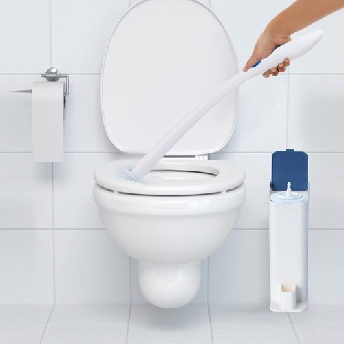 Clorox Toilet Wand Holder - Compatible & Convenient Storage Solution | White & Blue Design