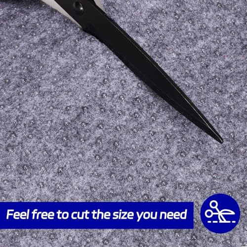 Non-Slip Rug Pad 3x5 Ft - Felt Carpet Cushion for Hardwood & Tile Floors